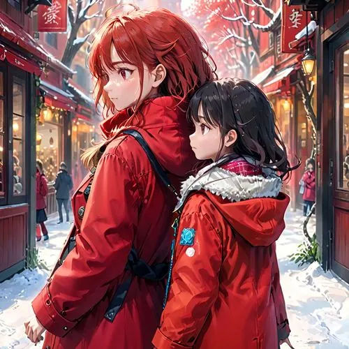 in the snow,winter background,christmas snowy background,snow scene,christmas wallpaper,snowfall,Anime,Anime,General