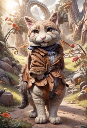 cat warrior,adventurer,kobold,splinter,cat sparrow,felidae,cat-ketch,cg artwork,bard,chinese pastoral cat,cartoon cat,capricorn kitz,art bard,fantasy portrait,tabby cat,red tabby,kit,cat,game illustration,hobbit