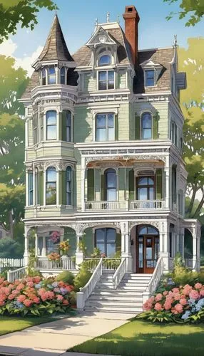 victorian house,victorian,old victorian,new england style house,house painting,houses clipart,nantucket,sylvania,haddonfield,doll's house,maplecroft,two story house,dreamhouse,beautiful home,house drawing,brownstones,queen anne,mansard,house,apartment house,Unique,Design,Logo Design