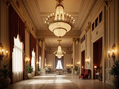 hallway,corridor,entrance hall,foyer,royal interior,enfilade,corridors,ballroom,ritzau,neoclassical,hall of nations,hotel hall,lobby,hallway space,cochere,grand hotel europe,hall,interior decor,europe palace,lanesborough