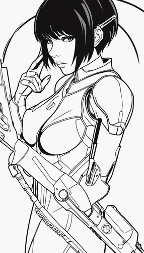 mono-line line art,lineart,mono line art,outlines,rifle,line art,vector girl,line-art,starting pistol,wasp,bullet,girl with a gun,litchi,katana,girl with gun,valentine line art,pointing gun,swordswoman,kosmea,gunsmith,Illustration,Black and White,Black and White 04