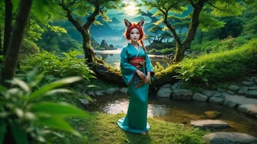 fantasy picture,hanfu,oriental princess,jianyin,guanyin,wulin