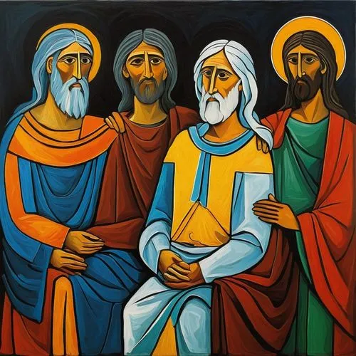 contemporary witnesses,church painting,khokhloma painting,nativity of christ,three wise men,wise men,disciples,the three wise men,nativity of jesus,pentecost,holy family,twelve apostle,holy 3 kings,greek orthodox,pythagoras,the third sunday of advent,holy three kings,group of people,fourth advent,holy supper,Art,Artistic Painting,Artistic Painting 05