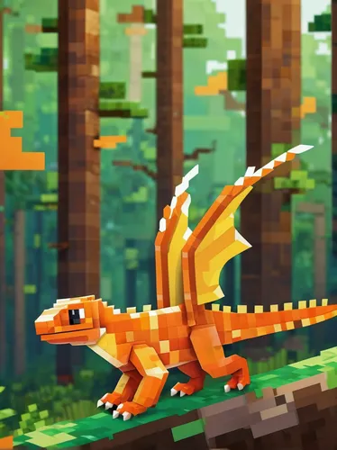 forest dragon,woodland salamander,pixel art,painted dragon,eastern water dragon,little crocodile,spinosaurus,malagasy taggecko,komodo,spring salamander,forest fish,raptor,california newt,pacific newt,fire salamander,dusky salamander,salamander,cynorhodon,chinese water dragon,crocodile,Unique,Pixel,Pixel 03