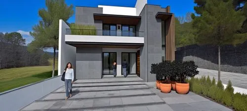 modern house,3d rendering,sketchup,revit,house entrance,residencia,Photography,General,Realistic