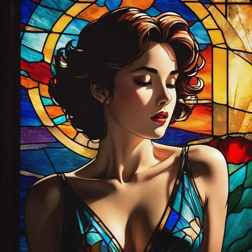 triss,fujiko,stained glass,art deco woman,stained glass windows,stained glass window,iconographer,glass painting,megara,stained glass pattern,margaery,satine,evangeline,dixit,sigyn,transistor,dawnstar,bioshock,thyatira,art deco background,Unique,Paper Cuts,Paper Cuts 08