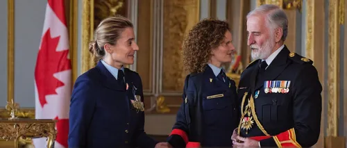 Colonel Joseph Robert François Malo receives the Meritorious Service Medal (Military Division) from Governor General and Commander-in-Chief of Canada Julie Payette on February 28, 2018. PHOTO: Sergean