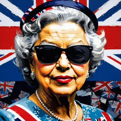 jubilee,thatcherism,qeii,elizabeth ii,mitford,brittania,britan,britanny,anglophile,britisher,brittain,thatchers,royalists,queenie,thatcher,queeny,british,monarchy,koningin,britanico,Conceptual Art,Oil color,Oil Color 07