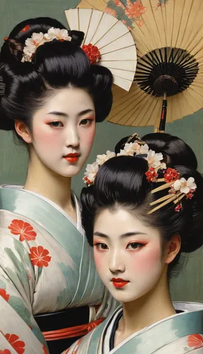 geisha girl,geisha,japanese art,oriental painting,japanese floral background,chinese art,japanese culture,japanese woman,kimono fabric,taiwanese opera,japanese icons,japanese umbrellas,japanese patterns,junshan yinzhen,the japanese doll,japan pattern,plum blossoms,floral japanese,japanese background,cool woodblock images,Art,Classical Oil Painting,Classical Oil Painting 12