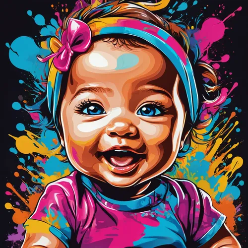 baby laughing,baby frame,kids illustration,chalk drawing,cute baby,graffiti art,baby smile,infant,child portrait,watercolor baby items,children's background,colorful background,belly painting,cmyk,baby making funny faces,psychedelic art,colorfull,children's eyes,child art,colored crayon,Illustration,Abstract Fantasy,Abstract Fantasy 13