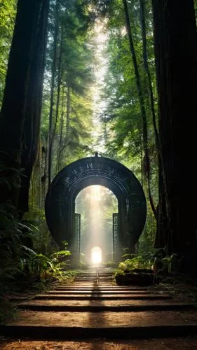 wooden bridge,stargate,the mystical path,redwoods,germany forest,bridge arch,torii tunnel,forest path,arch bridge,archway,natural arch,heaven gate,holy forest,hangman's bridge,log bridge,scenic bridge