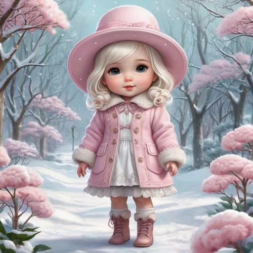 winter background,snow cherry,winter cherry,cold cherry blossoms,fashion doll,winter dress,snow scene,winters,winter,winter rose,winter clothes,winter clothing,girl wearing hat,winter dream,cute cartoon image,in the snow,cute cartoon character,snow drawing,fashionable girl,in the winter,Conceptual Art,Daily,Daily 13