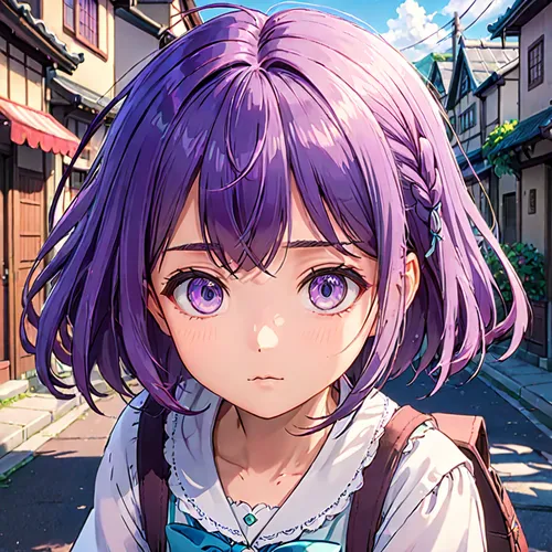 worried girl,ako,bulli,heterochromia,violet eyes,violet,anime girl,purple wallpaper,harajuku,hinata,yuki nagato sos brigade,uruburu,nori,aojiru,purple background,transparent background,wiz,would a background,aomoriya,naginatajutsu,Anime,Anime,Traditional