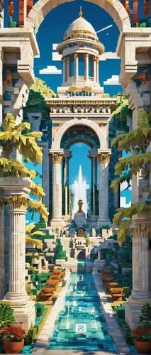 artemis temple,miramare,ancient city,ffx,marble palace,castlevania,atlantis,vittoriano,halicarnassus,paradisus,skyterra,celsus library,parnassus,areopolis,panagora,kalypso,kemco,civ,arcadia,the ancient world,Unique,Paper Cuts,Paper Cuts 07