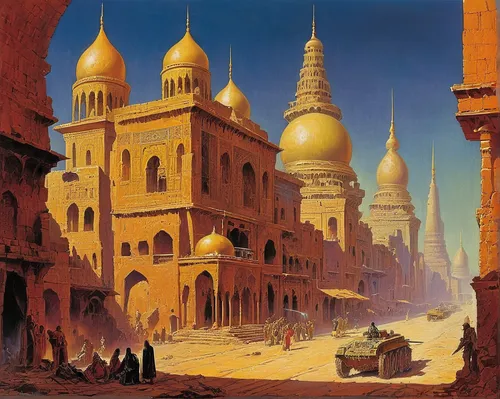 orientalism,ancient city,rem in arabian nights,medina,mosques,riad,flaming mountains,islamic architectural,khartoum,moorish,minarets,ibn tulun,caravansary,ancient buildings,al arab,the ancient world,taj-mahal,bagan,the cairo,grand mosque,Conceptual Art,Sci-Fi,Sci-Fi 19