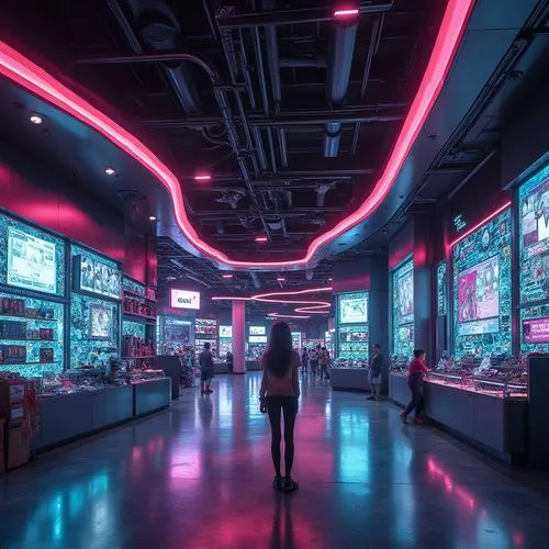 neon coffee,retro diner,aesthetic,ufo interior,susukino,cybercity