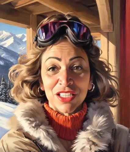 scherfig,pierra,rosa khutor,skier,alyeska,jasinski,Digital Art,Impressionism