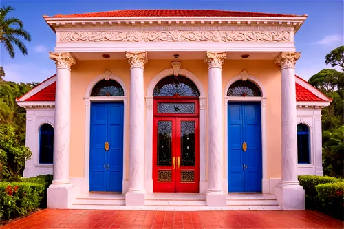 portico,mausoleum,blue doors,columbarium,mcnay,mausoleums,santuario,church of christ,naples botanical garden,bahai,caymanian,mizner,florida home,greek orthodox,front door,pilgrimage chapel,house of prayer,christiansted,barbados,palladian,Illustration,Realistic Fantasy,Realistic Fantasy 40