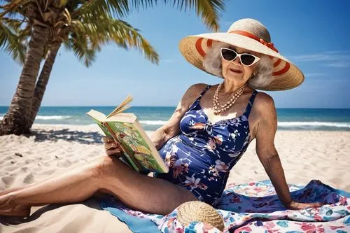 blonde woman reading a newspaper,womans seaside hat,travel insurance,sun hat,e-book readers,travel woman,menopause,beach chair,panama hat,straw hat,ordinary sun hat,high sun hat,relaxing reading,beach towel,mock sun hat,publish a book online,deckchair,publish e-book online,coloring for adults,two piece swimwear,Art,Artistic Painting,Artistic Painting 38