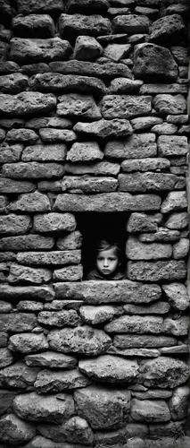 sicily window,stone oven,chambered cairn,hole in the wall,brick-kiln,charcoal kiln,the window,old window,creepy doorway,cry stone walls,blackhouse,stone wall,anasazi,cellar,sheltered,neolithic,tuff stone dwellings,clava cairn,stonework,pilgrim staffs,Photography,Black and white photography,Black and White Photography 02