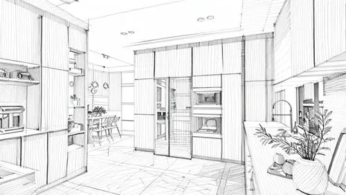 kitchen design,modern kitchen interior,modern kitchen,kitchen interior,kitchen,pantry,big kitchen,kitchen shop,cabinetry,core renovation,laundry room,new kitchen,hallway space,the kitchen,renovate,interior modern design,kitchen-living room,home interior,luxury bathroom,apartment,Design Sketch,Design Sketch,Hand-drawn Line Art