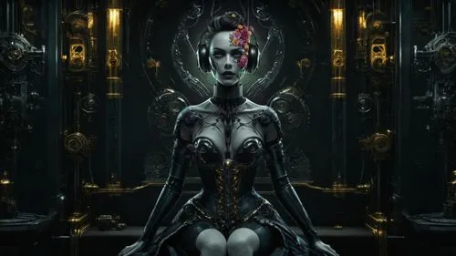 the enchantress,priestess,queen cage,dark elf,gothic portrait,the throne,throne,mirror of souls,queen of the night,blue enchantress,biomechanical,gothic fashion,lady of the night,queen of hearts,day of the dead frame,voodoo woman,dark art,sorceress,masquerade,widow