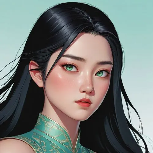 qianwen,mulan,sanxia,xufeng,xianwen,zhui,Illustration,Japanese style,Japanese Style 21