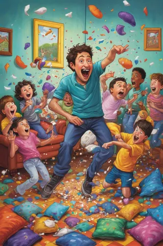 confetti,piñata,colorful balloons,kids illustration,cake smash,kids party,children's birthday,pillow fight,children's background,happy birthday balloons,ecstatic,water balloons,falling objects,birthday party,exploding,carbossiterapia,balloons,blue balloons,fête,a party,Conceptual Art,Daily,Daily 28