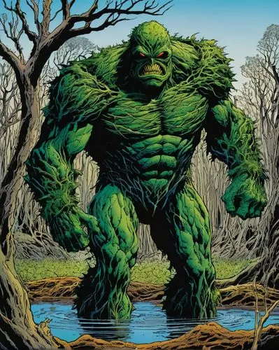 skaar,cleanup,hulka,hulk,avenger hulk hero,patrol,deodato,the ugly swamp,swamp,swampy,ragman,wrightson,hulking,mughul,incredible hulk,hulked,aaa,greeniaus,kamandi,buscema,Illustration,American Style,American Style 14