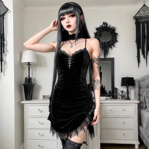 gothic dress,goth woman,gothic fashion,black dress with a slit,goth weekend,gothic woman,vampira,cocktail dress,goth like,black angel,goth subculture,dark gothic mood,party dress,vampire lady,goth,cro