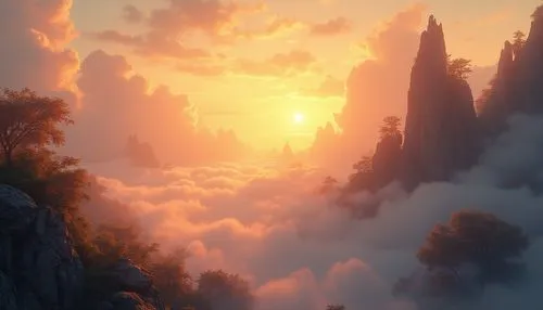 mountain sunrise,skylands,fantasy landscape,above the clouds,sea of clouds,cloud mountain,tigers nest,tirith,cloud mountains,rivendell,atmosphere sunrise sunrise,canyon,sunrises,firefall,mountain world,sundering,atmosphere,cloudstreet,westfall,red cliff,Photography,General,Realistic