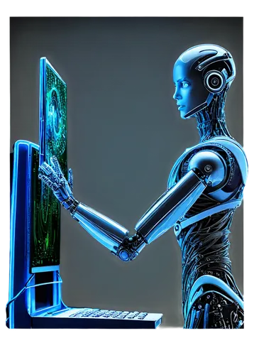 artificial intelligence,man with a computer,cybernetics,computer art,cyberspace,biometrics,women in technology,ai,computer graphics,barebone computer,girl at the computer,automation,computer program,chatbot,computer freak,cyber,social bot,computer,bot training,machine learning,Illustration,Black and White,Black and White 29