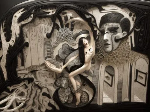 the image shows an intricately decorated design,phleger,biomechanical,giger,karchner,vanitas,haeckel,Product Design,Jewelry Design,Europe,Minimalist Modern