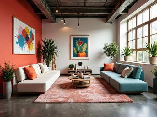 modern decor,contemporary decor,loft,lofts,apartment lounge,mid century modern,interior design,interior decor,living room,house plants,chaise lounge,dogpatch,sofas,modern minimalist lounge,livingroom,home interior,sitting room,decor,furnishings,interior modern design