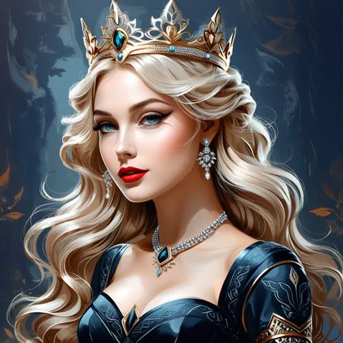 the woman is wearing a tiara and jewelry,margairaz,margaery,fantasy portrait,noblewoman,celtic queen,sigyn,Illustration,Black and White,Black and White 04