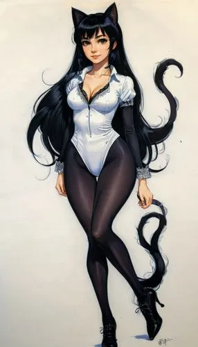 zatanna,filia,black cat,halloween black cat,callie,morgana,faunus,rumiko,hellcat,catwoman,catsuit,shadman,sprotte,dowman,catsuits,shadowcat,felicia,selina,kat,chocola,Illustration,Black and White,Black and White 21