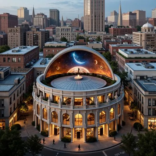 musical dome,planetarium,roof domes,boston public library,dome,planetariums,shedd,the globe,blavatnik,amnh,opera house,smithsonian,dome roof,peabody institute,meyerson,orpheum,providence,guggenheim museum,futuristic art museum,cajundome