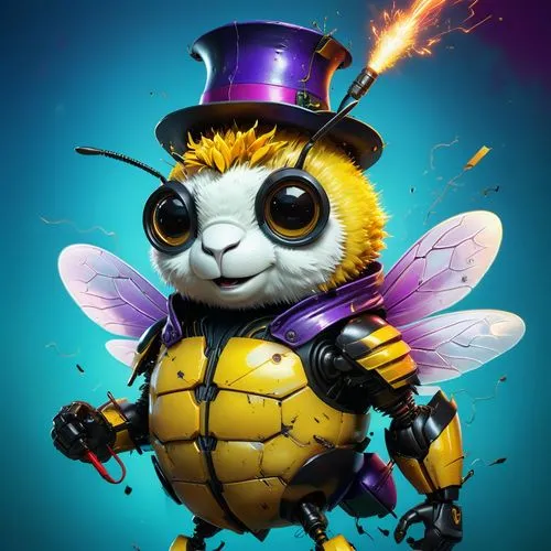 kryptarum-the bumble bee,heath-the bumble bee,hufflepuff,flowbee,bumble bee,beefier,Photography,General,Fantasy