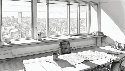 office line art,study room,workspace,study,office desk,penciling,classroom,working space,desks,desk,sketchup,work space,office,mono-line line art,pencilling,mono line art,work desk,studies,window sill,overwork,Illustration,Black and White,Black and White 13