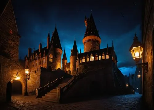 hogwarts,hogsmeade,diagon,wizarding,townscapes,medieval street,theed,spires,pottermania,medieval town,mugglenet,merula,diagonally,fairy tale castle,lockhart,eltz,castle of the corvin,ravenloft,ravenclaw,azkaban,Art,Artistic Painting,Artistic Painting 37