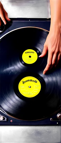 Vinyl record, retro style, black disc, scratch sound effect, DJ hand moving, finger on vinyl, close-up shot, shallow depth of field, warm lighting, nostalgic atmosphere, realistic texture, detailed gr