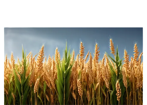 Wheat, golden grains, natural texture, soft focus, warm light, rustic background, shallow depth of field, close-up shot, 1/2 composition, realistic rendering, high detail, gentle wind blowing, morning