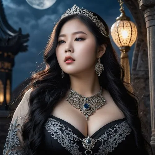 queen of the night,oriental princess,lady of the night,phuquy,mulan,asian woman,asian costume,miss vietnam,vintage asian,vampire lady,vampire woman,asian vision,gothic portrait,moonlit night,asian culture,moonlit,fairy tale character,su yan,cinderella,kaew chao chom,Photography,General,Fantasy