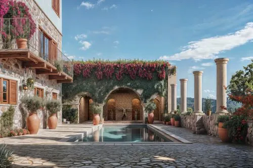 alhambra,la kasbah,dorne,amanresorts,provencal,masseria,hacienda,marrakesh,taormina,courtyard,kasbah,riad,courtyards,baoli,bougainvilleans,haveli,mediterranean,positano,granada,portofino