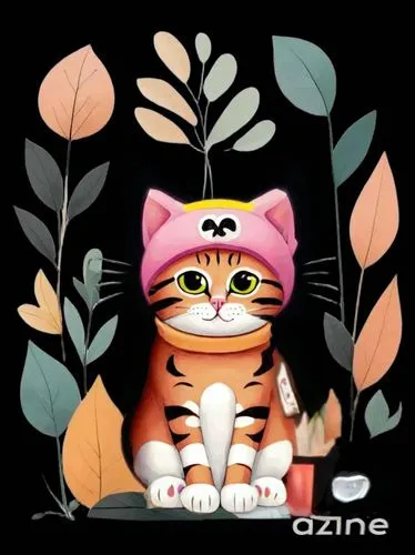 zinzi,rimau,zinie,cartoon cat,catizone,cute cartoon image