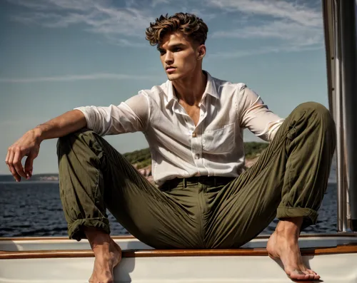 Better hands and toes,male model,brown sailor,nautical,khaki pants,men's wear,boat operator,on a yacht,konstantin bow,sailing yacht,george russell,boy model,young model istanbul,nautical star,seafarin