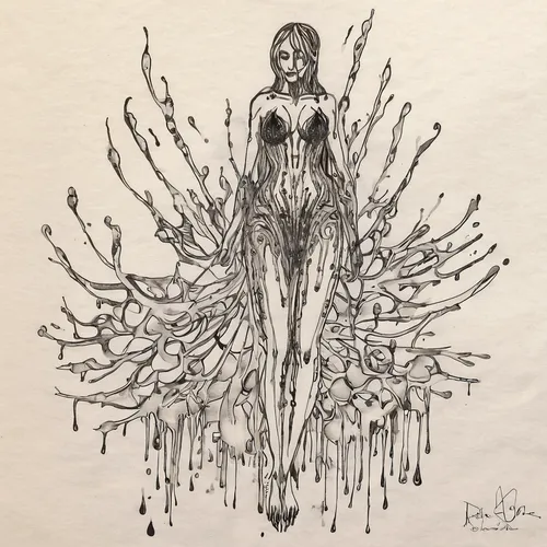 water-the sword lily,cancer illustration,dryad,the enchantress,lotus art drawing,neottia nidus-avis,sidonia,cancer drawing,crow queen,siren,splintered,circulatory,symbiotic,voodoo woman,schopf-torch lily,queen of the night,pall-bearer,dead bride,symptom,dreamcatcher,Illustration,Black and White,Black and White 34