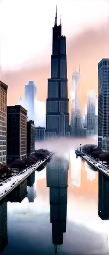 detriot,city scape,motorcity,sears tower,chicagoland,rencen,chicago skyline,black city,cityscapes,city skyline,cybercity,tall buildings,chicago,cityscape,chicagoan,urbanworld,skyline,megacities,citywide,simcity,Conceptual Art,Sci-Fi,Sci-Fi 13