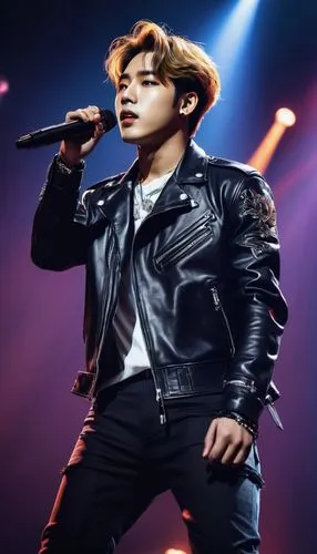 rapper,guk,so in-guk,yeonsan hong,kai,jeon,paeonie,jackson,rapping,songpyeon,hog xiu,choi kwang-do,tan chen chen,live concert,chen,hojuela,solo entertainer,leather jacket,manly,thigh,Conceptual Art,Daily,Daily 19