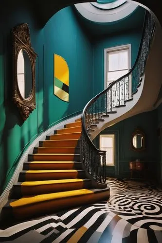 staircase,art deco,winding staircase,stairwell,outside staircase,staircases,stairway,escaleras,escalera,stair,stairs,circular staircase,deco,art deco background,house painting,vertigo,stairwells,baroque,mahdavi,interior design,Art,Artistic Painting,Artistic Painting 08